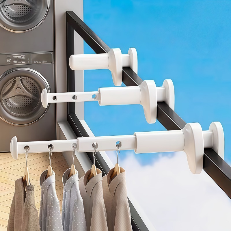 Fishing Rod Travel - Non Perforated Telescopic Clothes Hanger for
