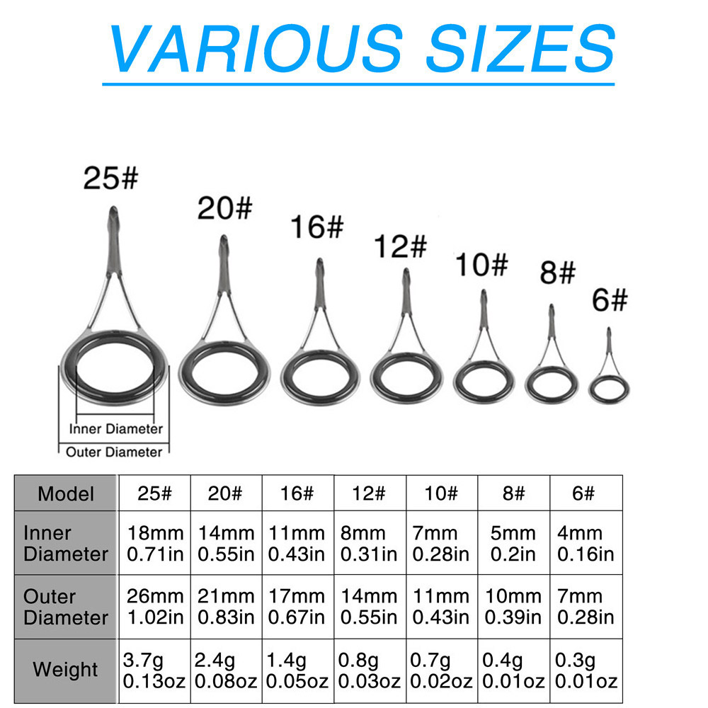Fishing Rod Guides Fishing Rod - Fishing Rod Tip Replacement avaliação e preço