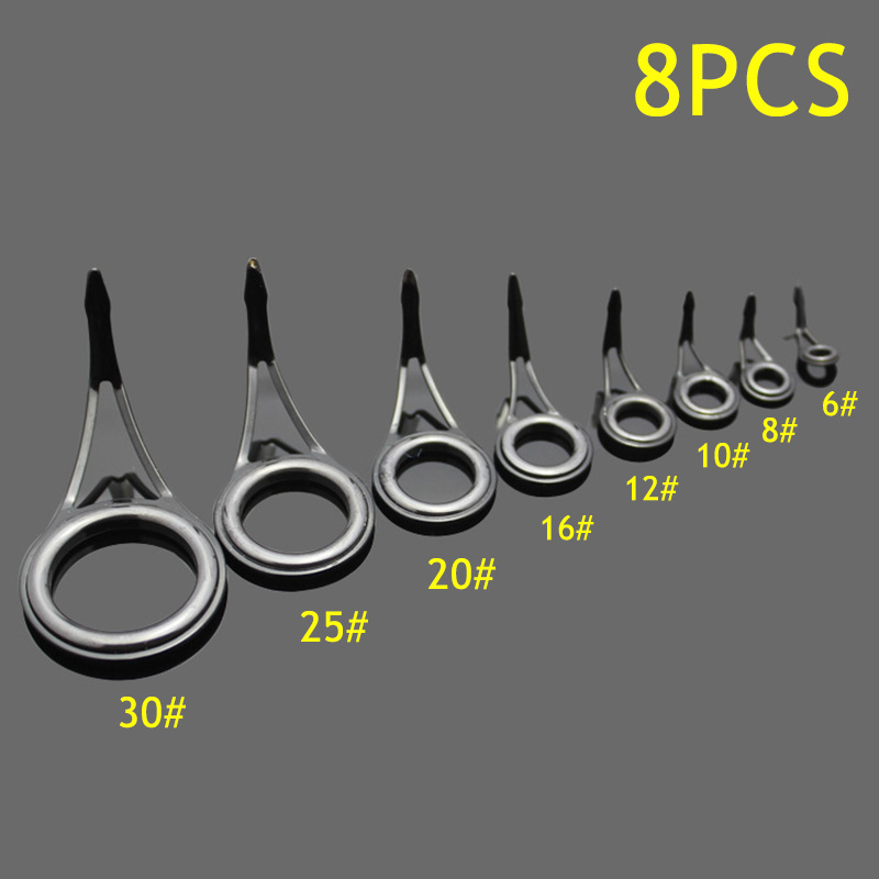 8 Pcs Ceramic Fishing Rod Guid - Fishing Rod Building Kit avaliação e preço