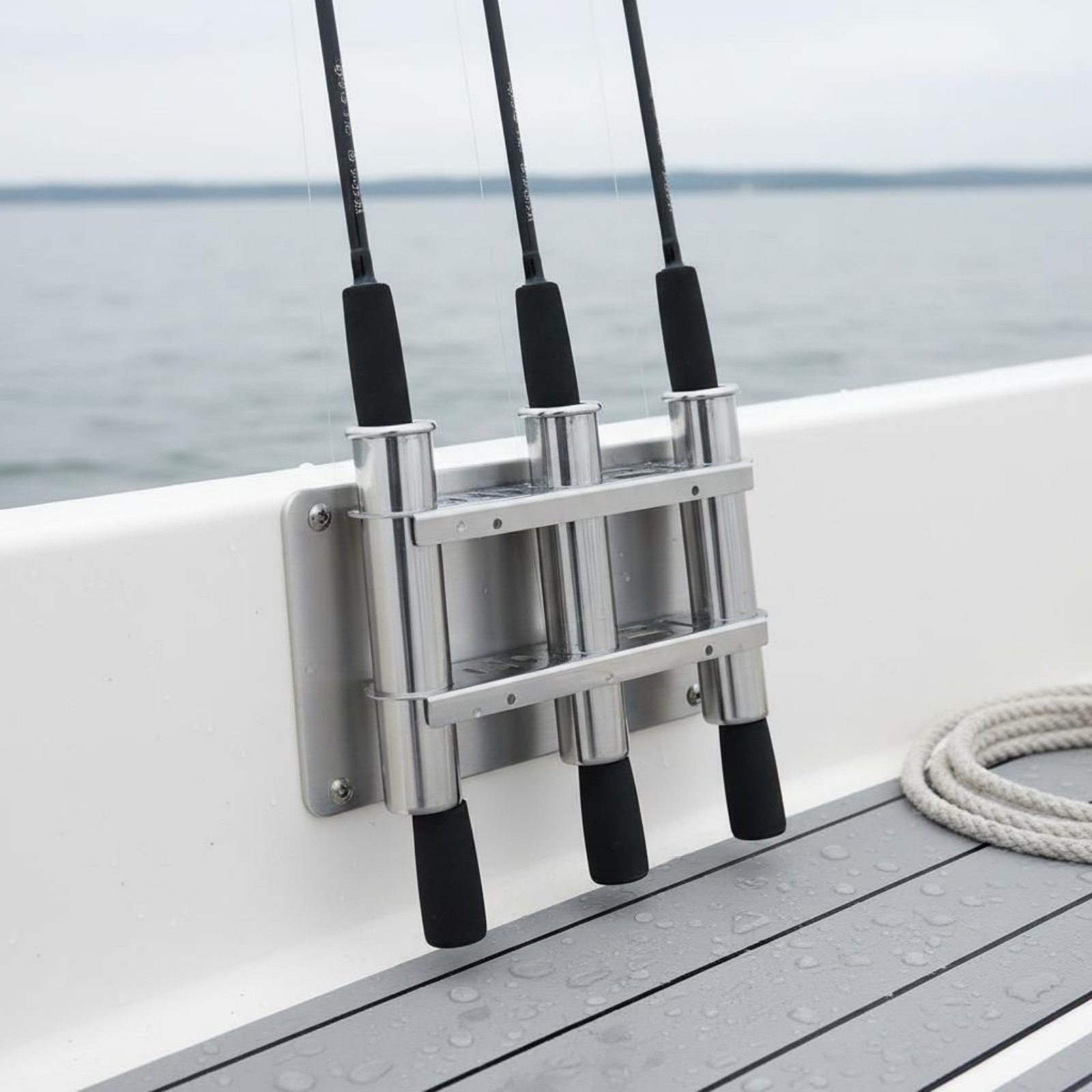 Stainless Steel Boat Rod Holde - Fishing Rod Rack avaliação e preço