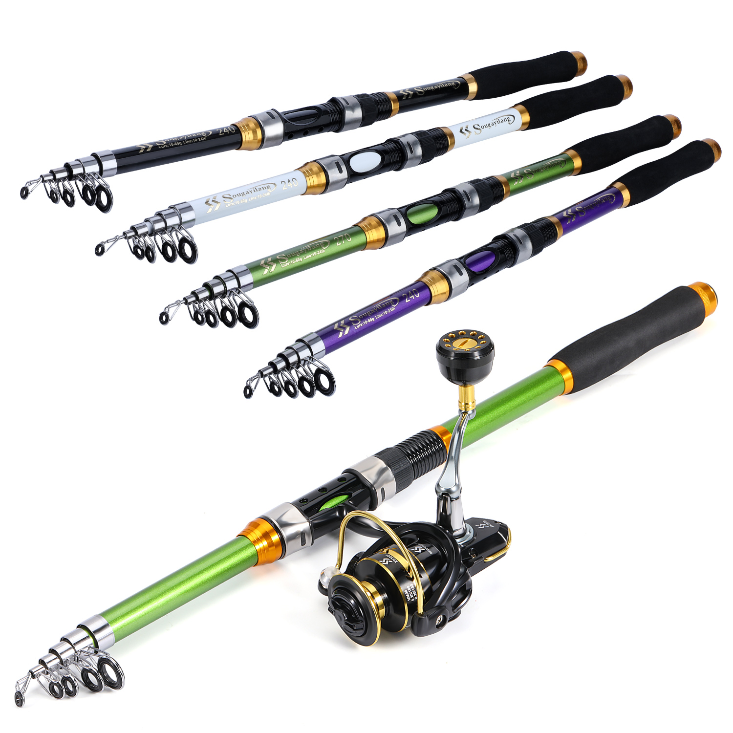 Sougayialng spinning fishing r - Fishing Rod Combo avaliação e preço