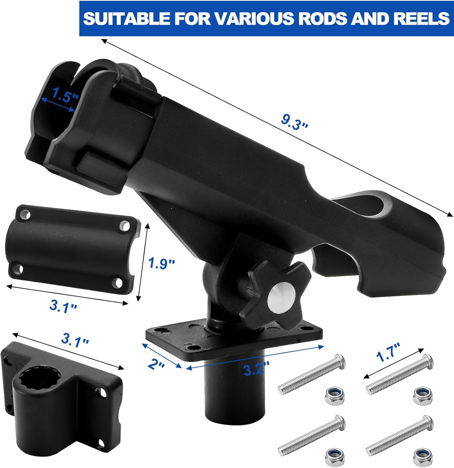 2 Pack Fishing Rod Holder with - Fishing Rod Boat avaliação e preço