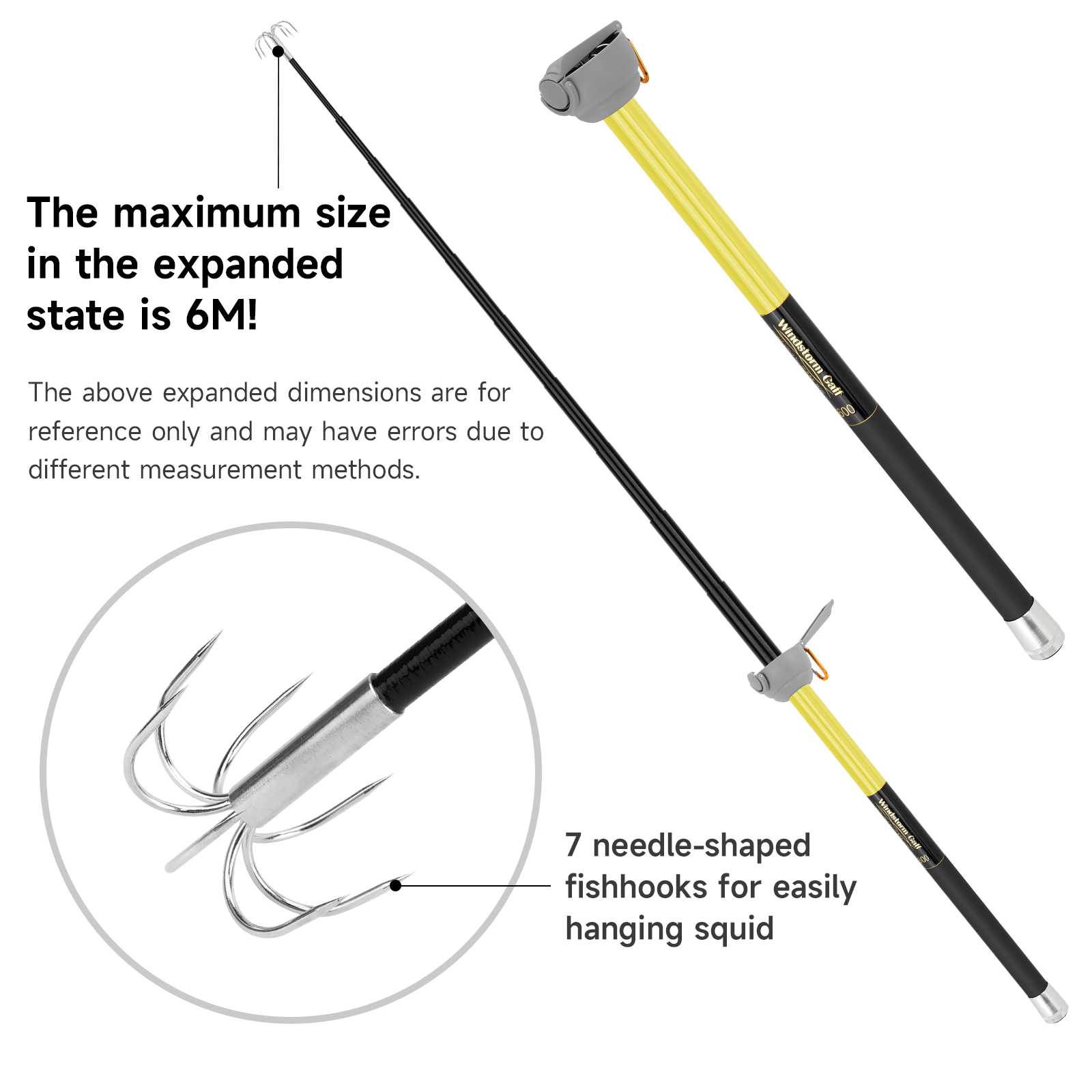 SANLIKE 6M Telescopic Squid Ro - Fishing Rod Carbon Fiber avaliação e preço