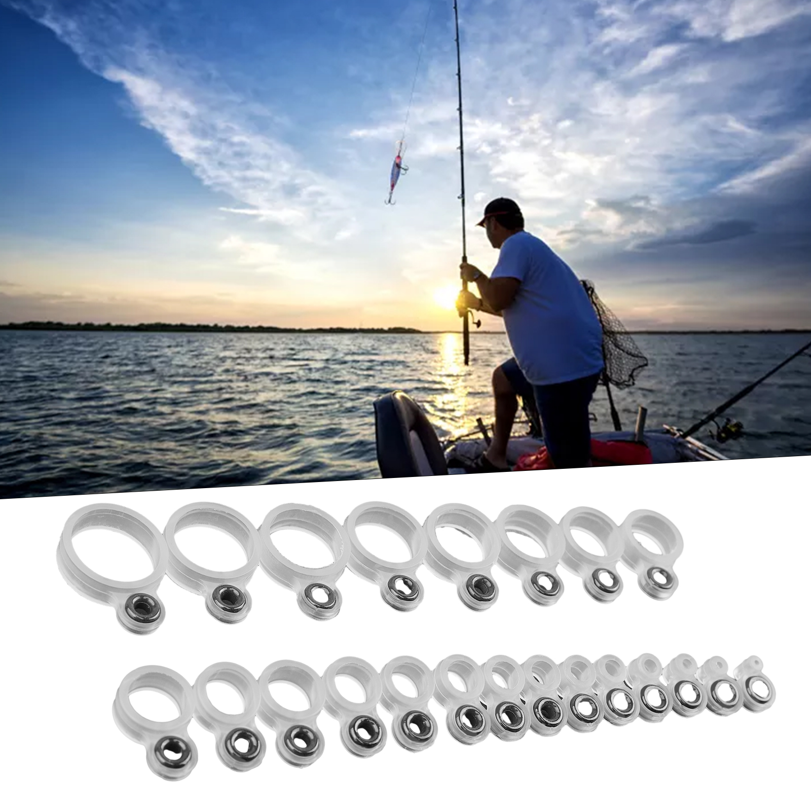 14/22Pcs Fishing Rod Eyelet Re - Fishing Rod Building Kit avaliação e preço