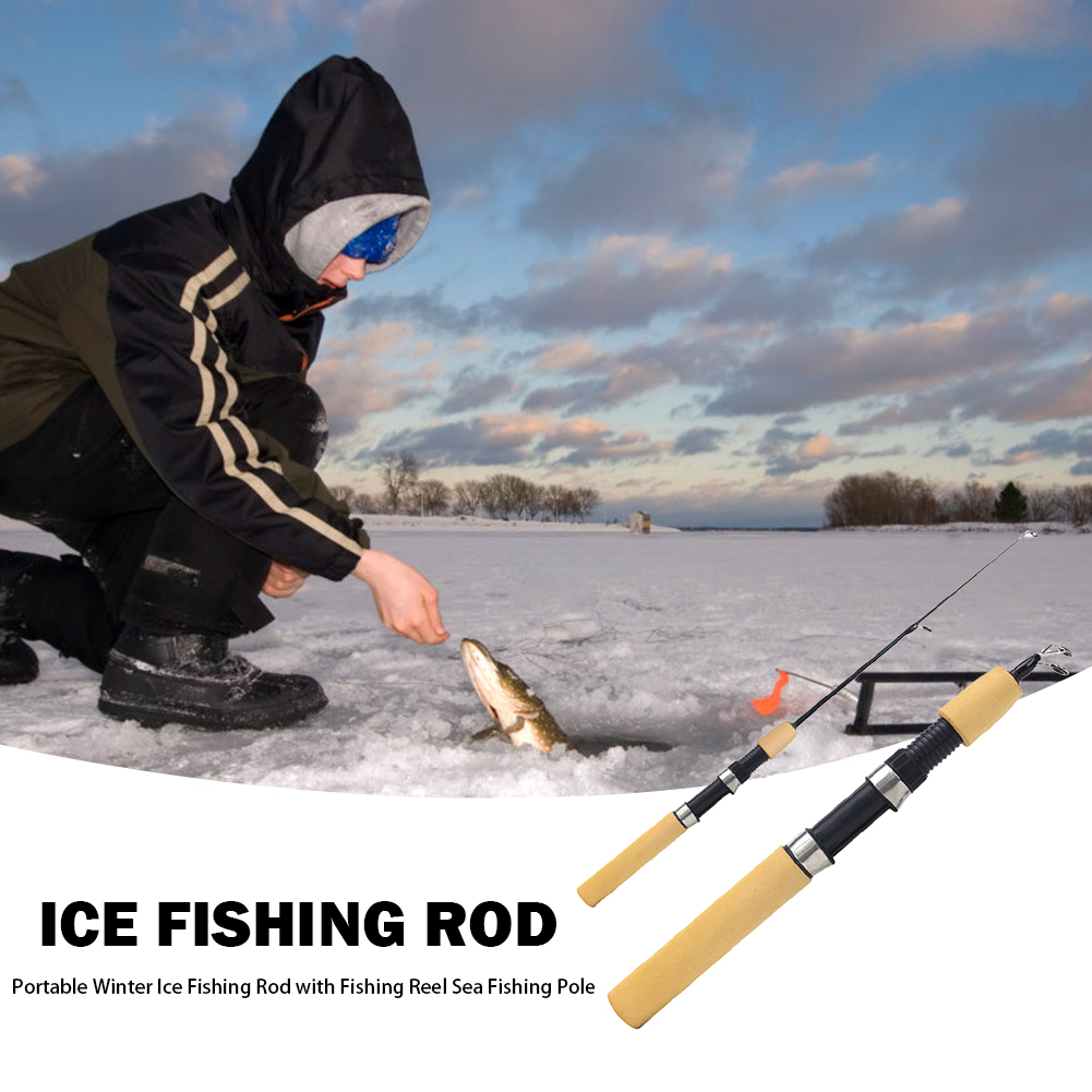 Ice Fishing Rod Portable Spinn - Fishing Rod Ice avaliação e preço