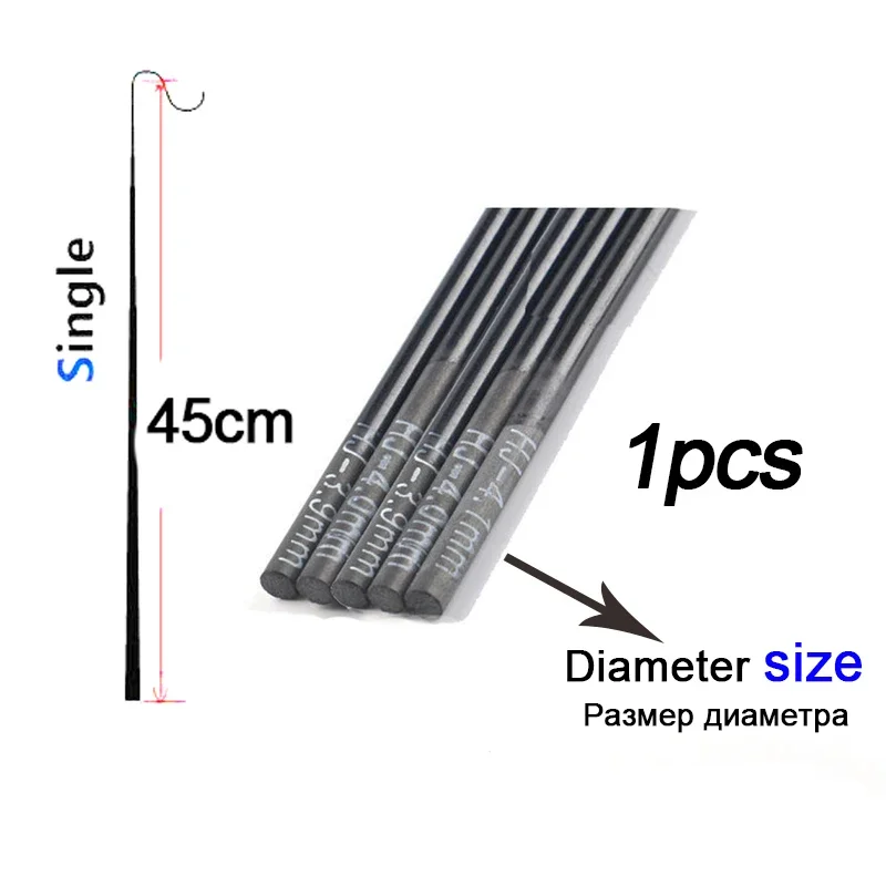 1.4mm-2.1mm 1 pieces 45cm Fish - Fishing Rod Tip Replacement avaliação e preço