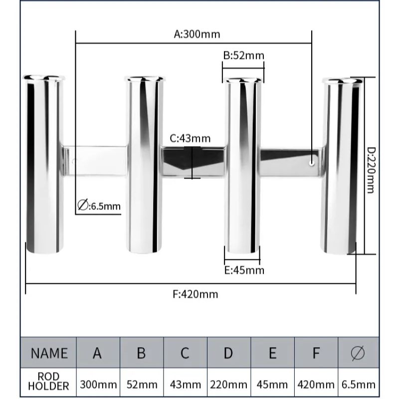 Stainless Steel 4 Tubes Rod ho - Fishing Rod Boat avaliação e preço