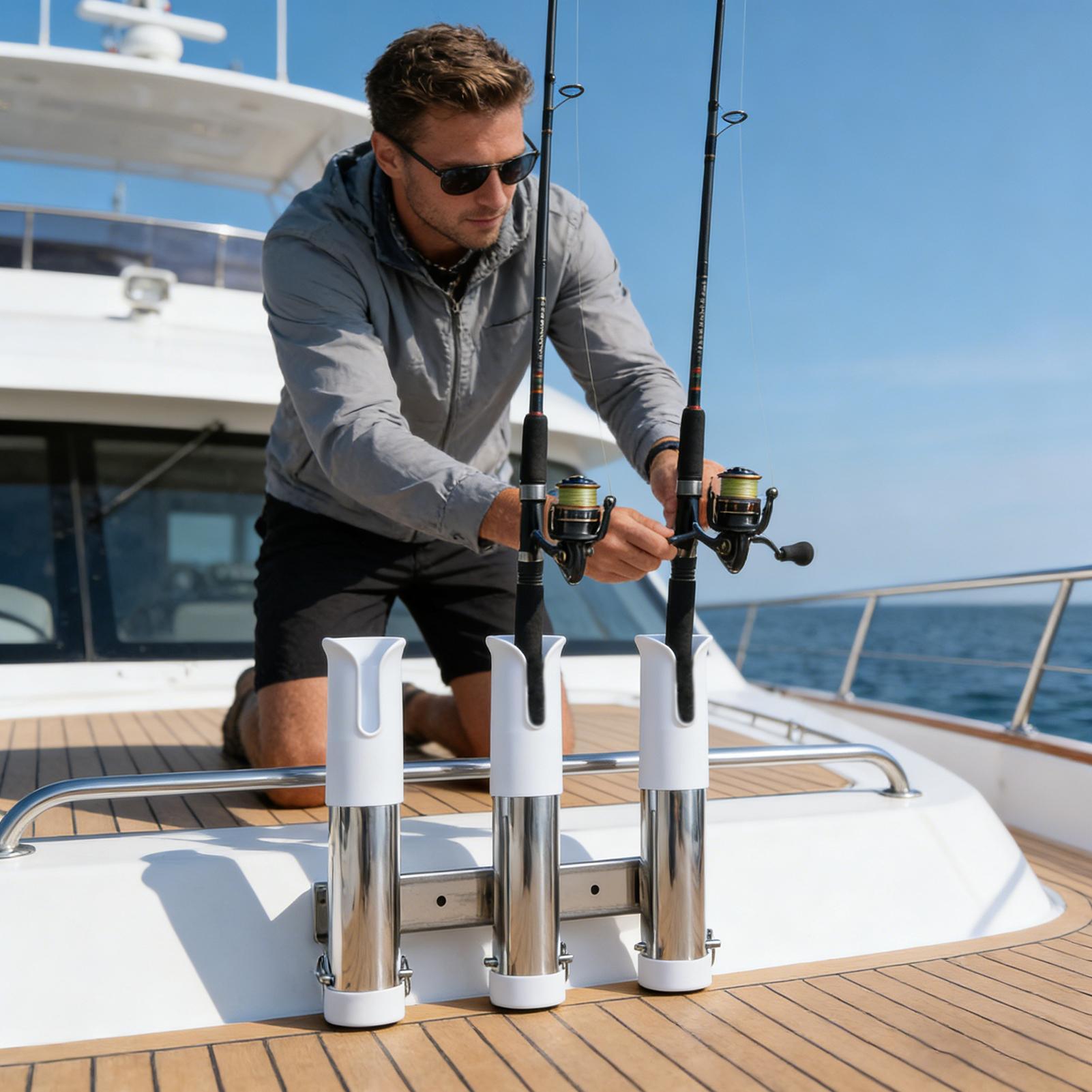 Rod Holder For Boat 3 Tube Lin - Fishing Rod Rack avaliação e preço