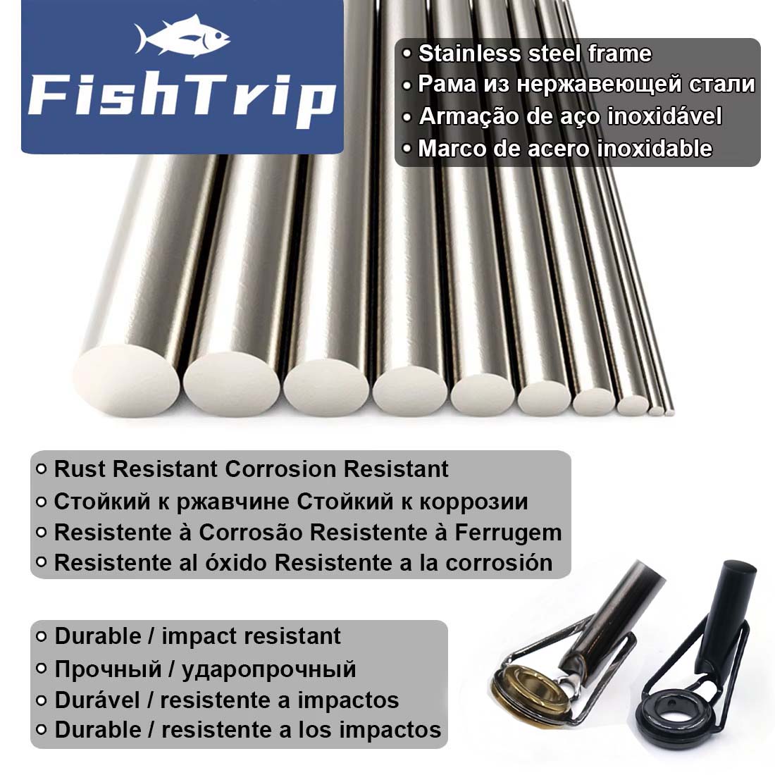 FishTrip Rod Tip Repair Kit 5~ - Fishing Rod Tip Replacement avaliação e preço