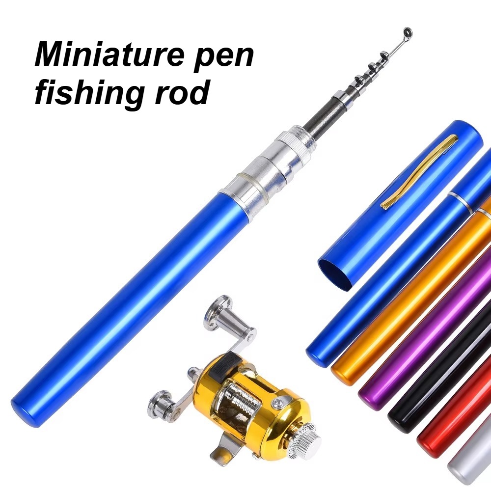 Mini portable steel pen fishin - Fishing Rod Case avaliação e preço