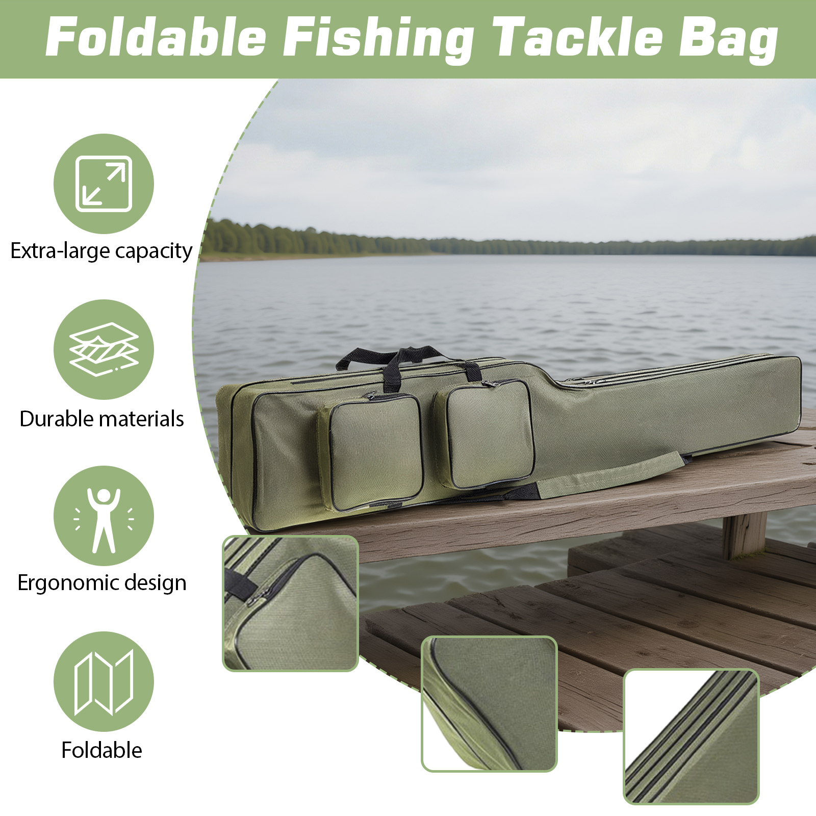 Fishing Rod Bags 150cm Waterpr - Fishing Rod Case avaliação e preço