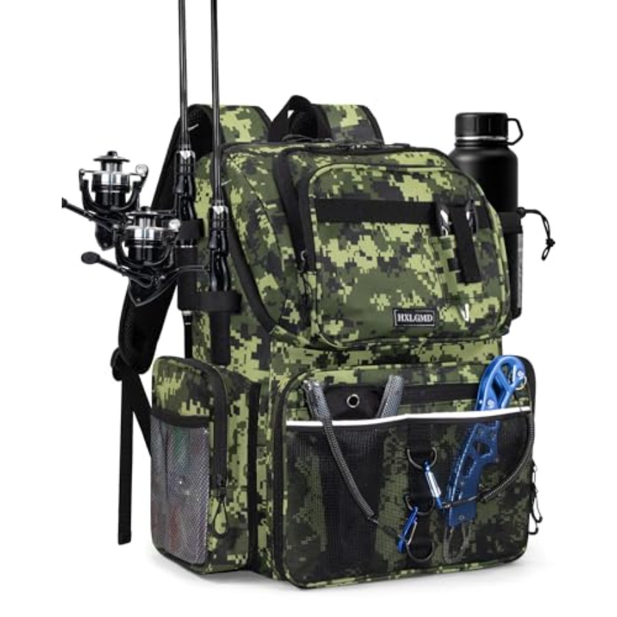 Fishing Backpack with Rod Hold - Fishing Rod Holder avaliação e preço